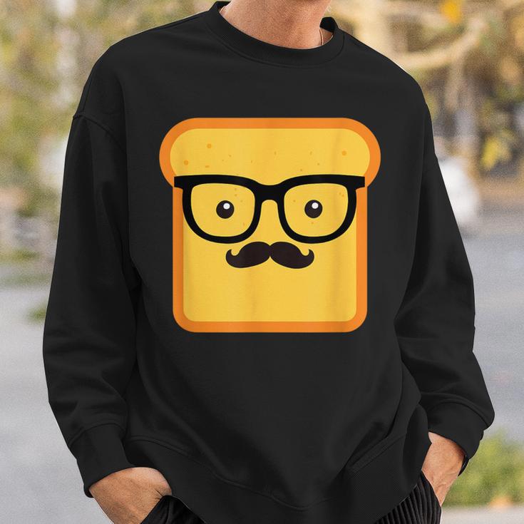 Hipster Loaf Of Bread Cartoon & Trendy Chef Sweatshirt Gifts for Him