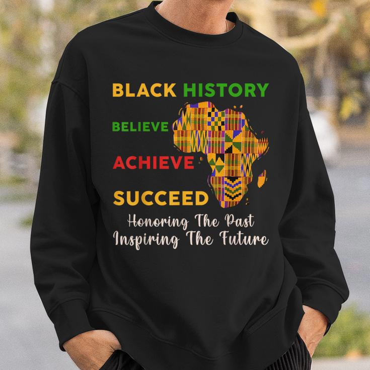 Honoring Past Inspiring Future Black History Kente African Sweatshirt Gifts for Him