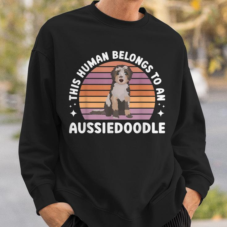 This Human Belongs To Aussiedoodle Owner Aussiedoodle Lover Sweatshirt Gifts for Him