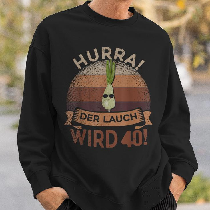 Hurra Der Lauch Wird 40 Fitness Asparagus 40Th Birthday Sweatshirt Geschenke für Ihn
