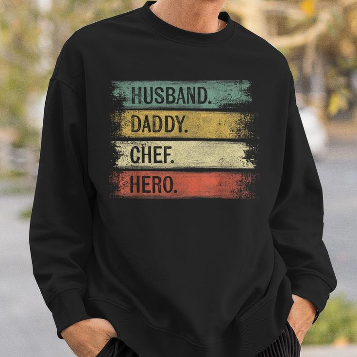 Husband Daddy Chef Hero Pastry Chef Baker Bakery Baking Sweatshirt Gifts for Him