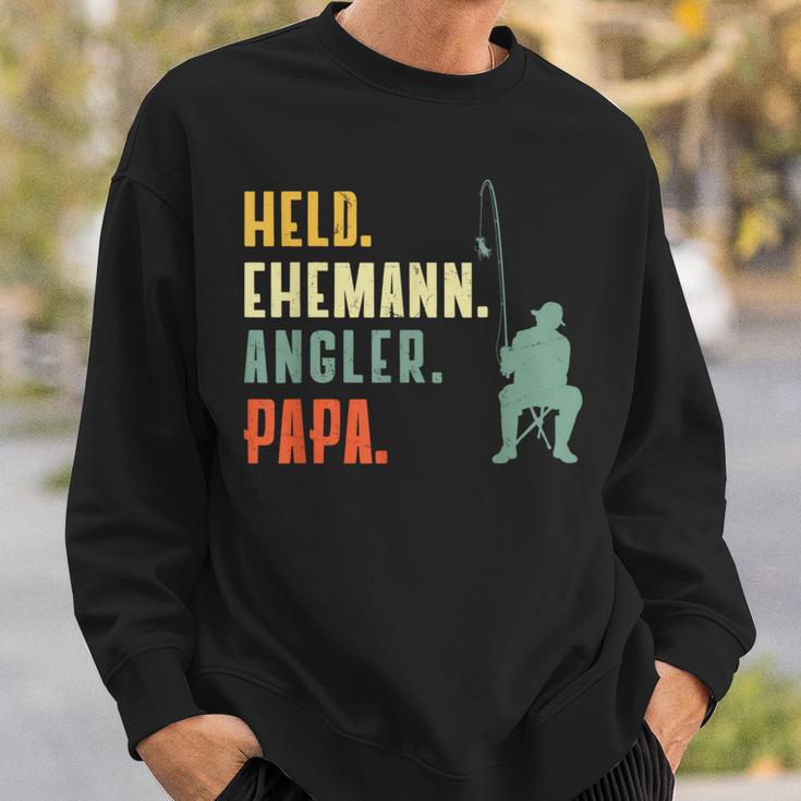 Husband Papa Angler Hero S Sweatshirt Geschenke für Ihn