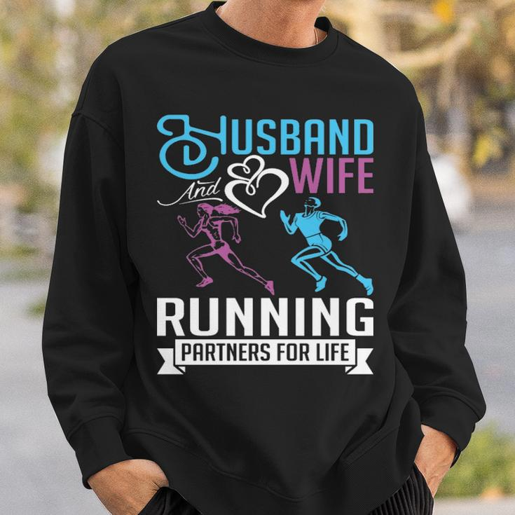 Husband And Wife Running Sweet Valentine’S Day Sweatshirt Gifts for Him