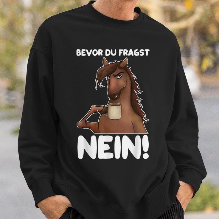 Ich Bevor Du Fragst Nein German Language Sweatshirt Geschenke für Ihn