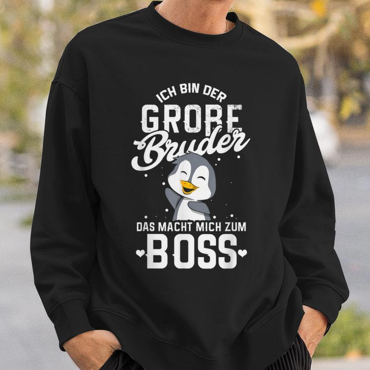 Ich Bin Großbruder Boss Bald Groser Bro Grosser Penguin Sweatshirt Geschenke für Ihn