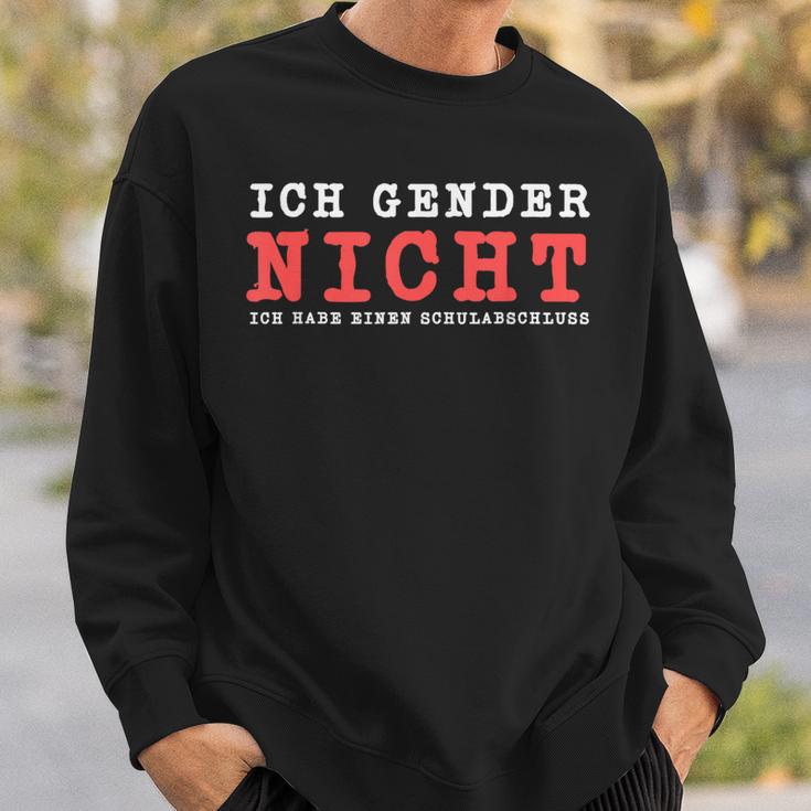 Ich Gender Nicht Ich Habe Einen Schulabschluss Against Gender Sweatshirt Geschenke für Ihn