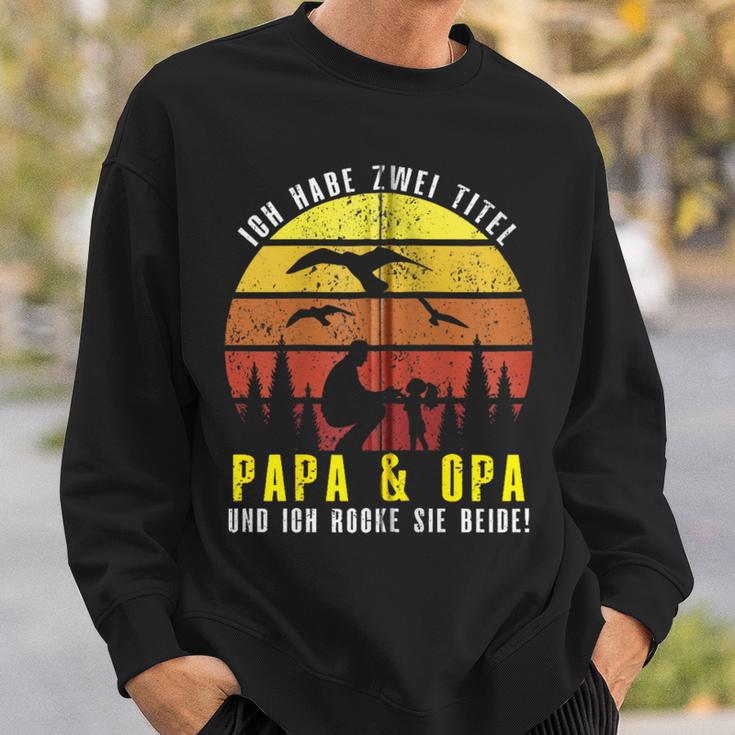 Ich Habe Zwei Titel Papa & Opa Und Ich Rocke Sie Beide Kapuzenjacke Sweatshirt Geschenke für Ihn