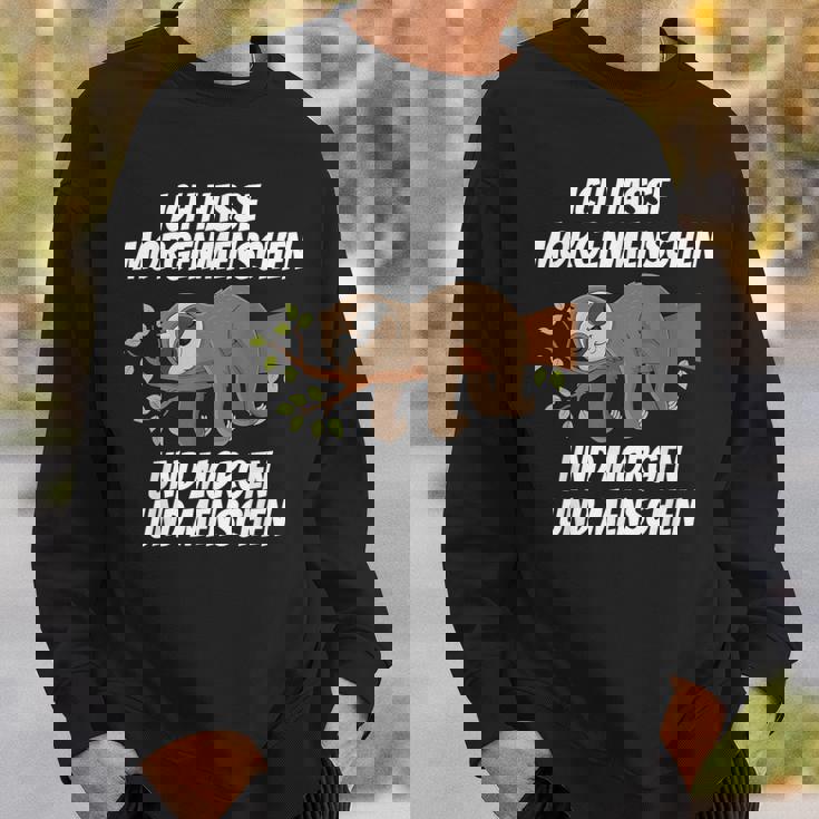 Ich Hasse Morgenmenschschen Und Morgen & Menschen Morgenmuffel I Hasse Sweatshirt Geschenke für Ihn