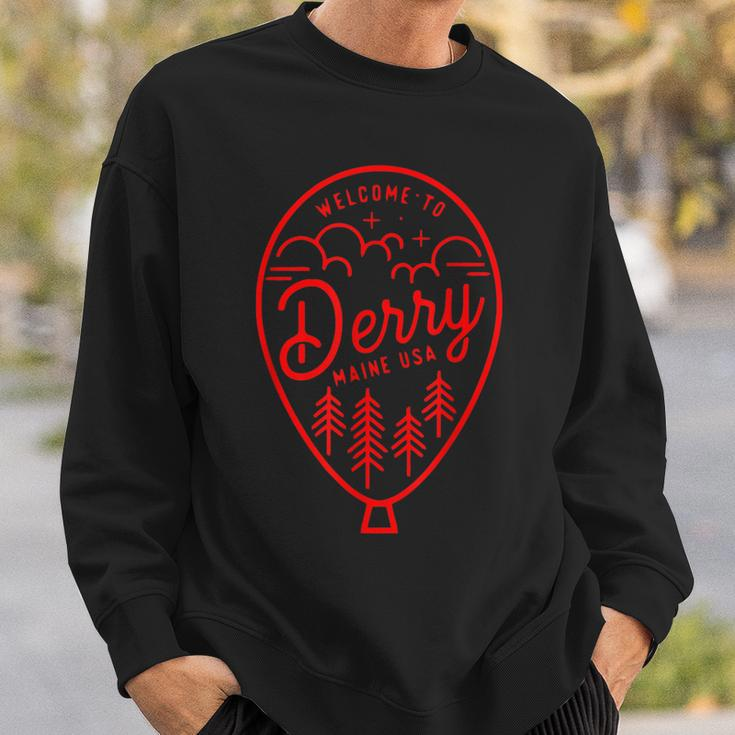Ich Liebe Derry Auf Red Balloon Derry Maine Usa Sweatshirt Geschenke für Ihn