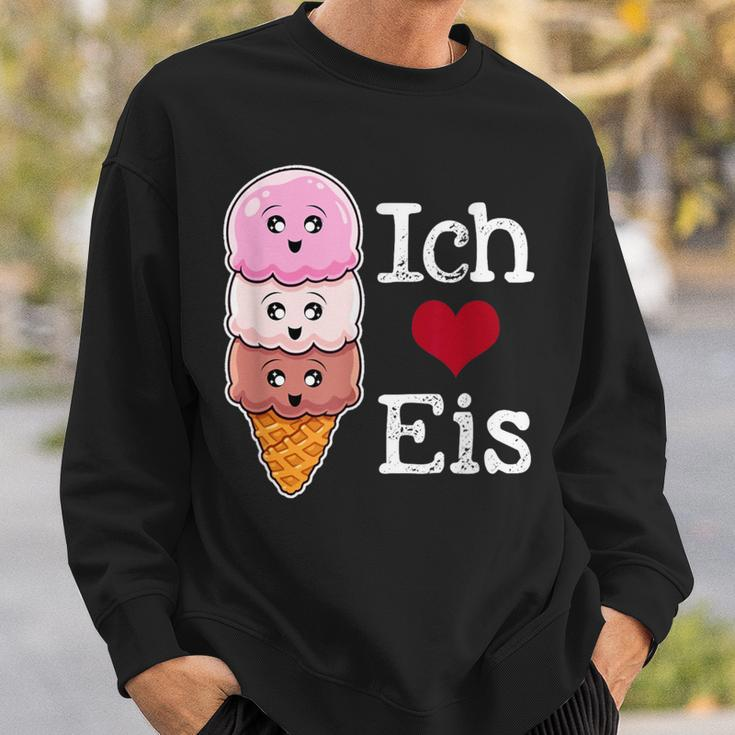 Ich Liebe Eiscreme In Waffle Horn Ice Balls Sweatshirt Geschenke für Ihn