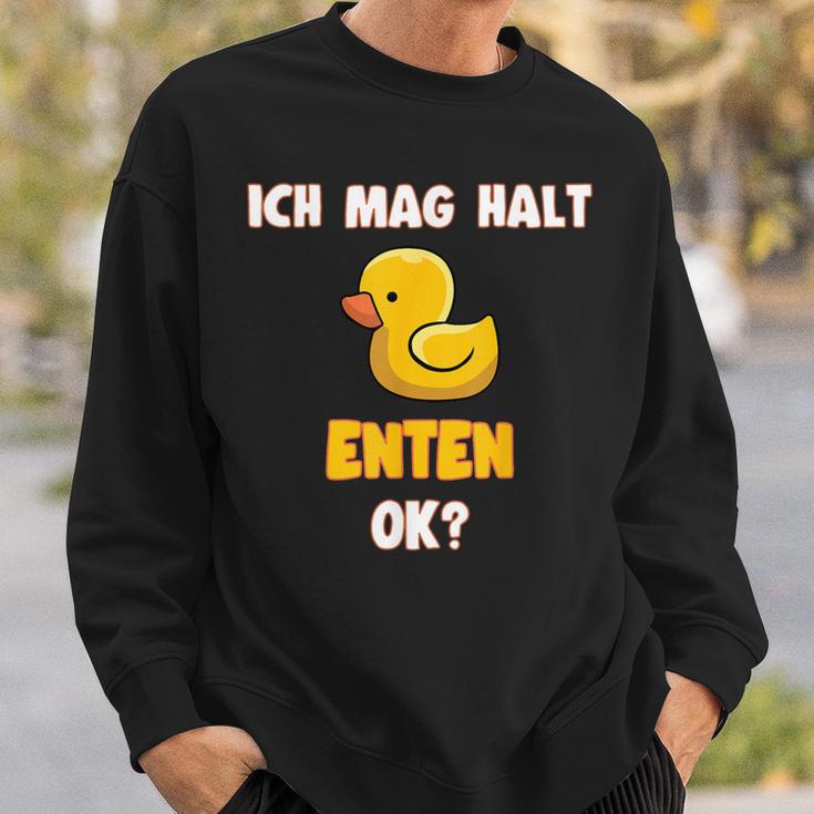 Ich Mag Halt Enten Badeente Ente Sweatshirt Geschenke für Ihn