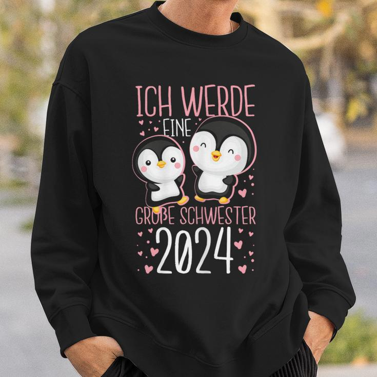 Ich Werde Eine Große Schwester 2024 Cute Penguin Motif Sweatshirt Geschenke für Ihn