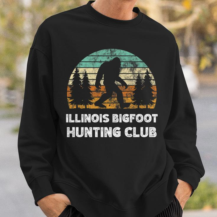 Illinois Bigfoot Hunting Club Sasquatch Fan Sweatshirt Gifts for Him