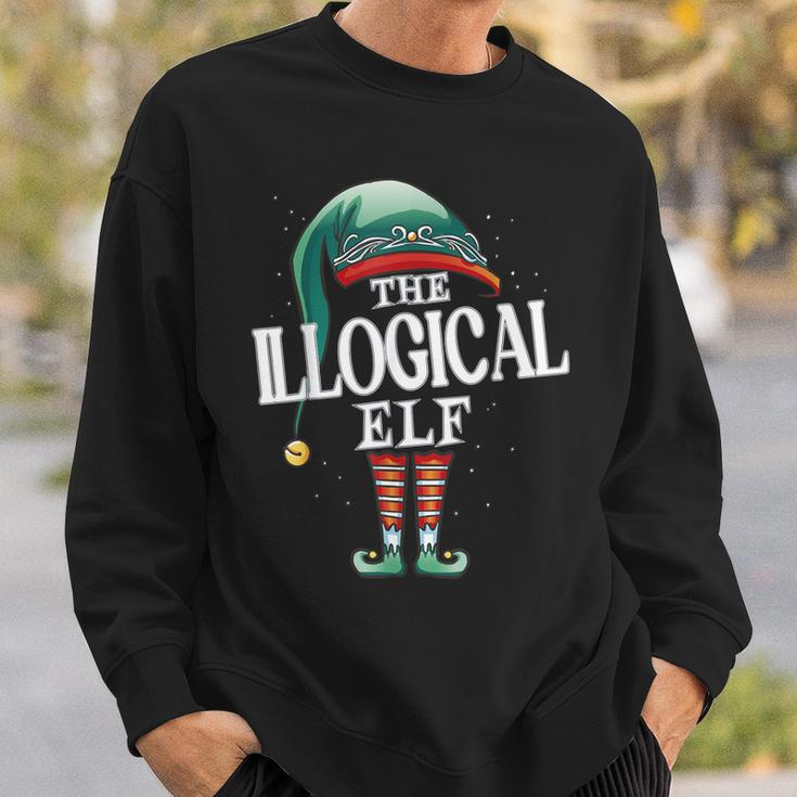 Illogical Elf Christmas Group Xmas Pajama Party Sweatshirt Gifts for Him