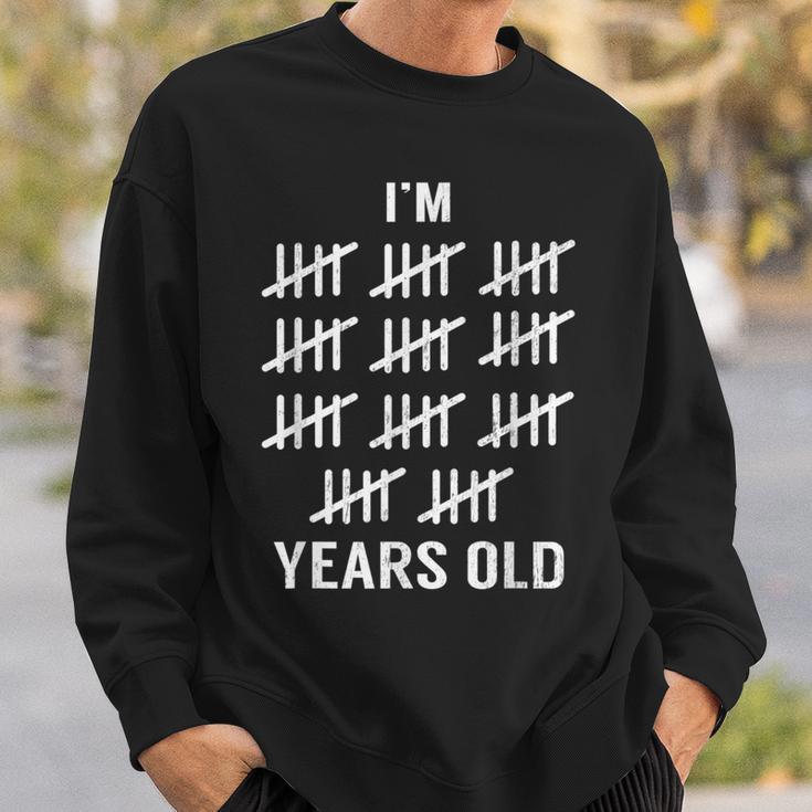 I'm Fify Five Years Old Tally Mark Birthday 55Th Sweatshirt Gifts for Him