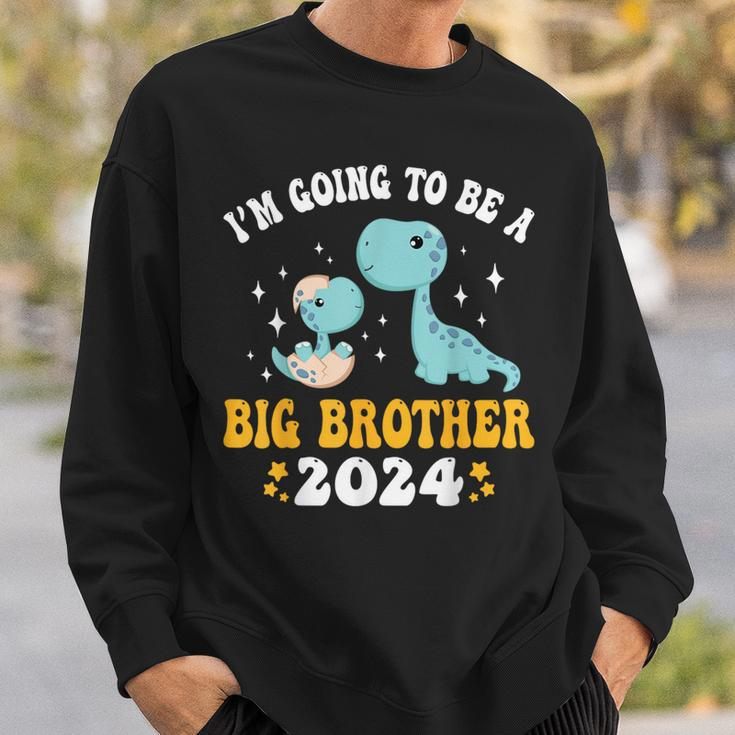 I'm Going To Be A Big Brother 2024 Announcement Dinosaur Sweatshirt Gifts for Him