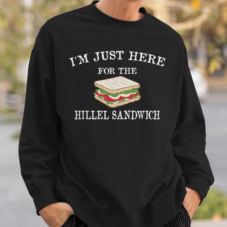 I'm Just Here For The Hillel Sandwich Passover Seder Matzah Sweatshirt Gifts for Him