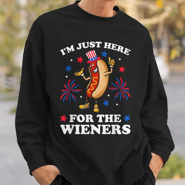 I'm Just Here For The Wieners Hot Dog 4Th Of July Sweatshirt Gifts for Him