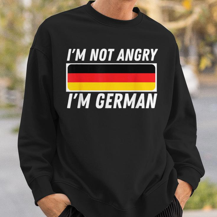I'm Not Angry I'm German Germany Flag German-American Sweatshirt Gifts for Him