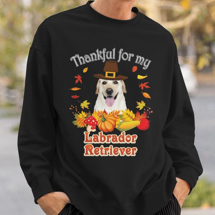 I'm Thankful For My Labrador Retriever Dog Lover Pumpkin Sweatshirt Gifts for Him