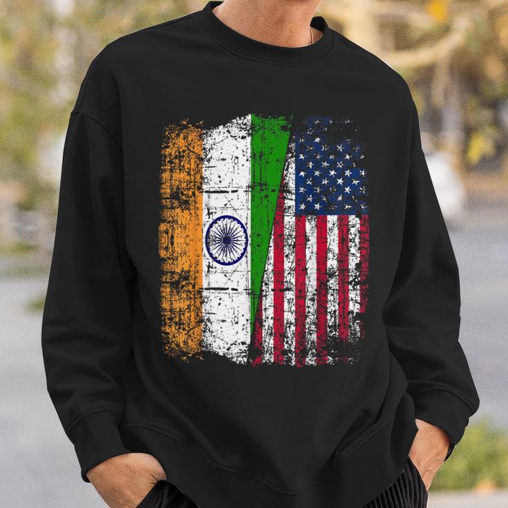 India Usa Flag Indian American Sweatshirt Gifts for Him