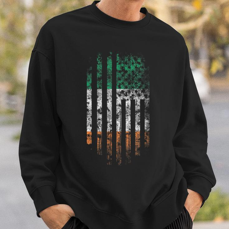 Irish American Flag Ireland Saint Patrick's Day Sweatshirt Gifts for Him