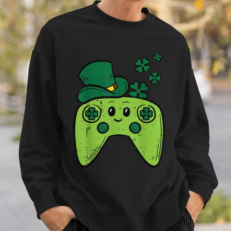 Irish Video Game Controller St Patrick Day Gamer Boys Girls Sweatshirt Gifts for Him