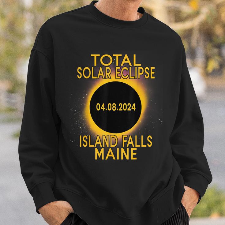 Island Falls Maine Total Solar Eclipse 2024 Sweatshirt Gifts for Him