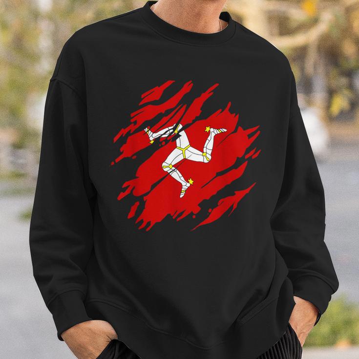 Isle Of Man Flag Island Manx Flag Scratcher Isle Of Man Sweatshirt Geschenke für Ihn