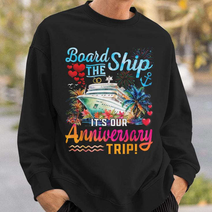 It's Our Anniversary Trip Couples Matching Marriage Cruise Sweatshirt Gifts for Him