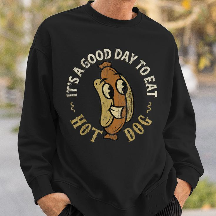 It's A Good Day To Eat Hot Dog Vintage Junk Food Party Sweatshirt Gifts for Him