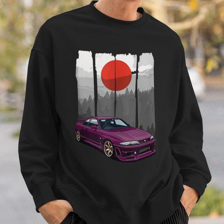 Jdm Skyline R33 Car Tuning Japan Rising Sun Drift Sweatshirt Gifts for Him