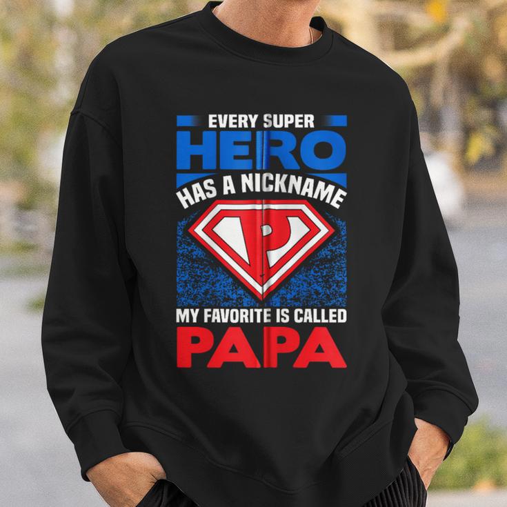 Jeder Superheld Hat Einen Spitznamen Mein Favorit Ist Papa Kapuzenjacke Sweatshirt Geschenke für Ihn