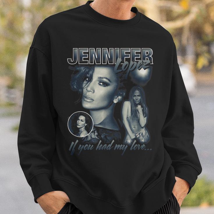 Jennifer Lopez Bootleg Portrait Black Sweatshirt Geschenke für Ihn