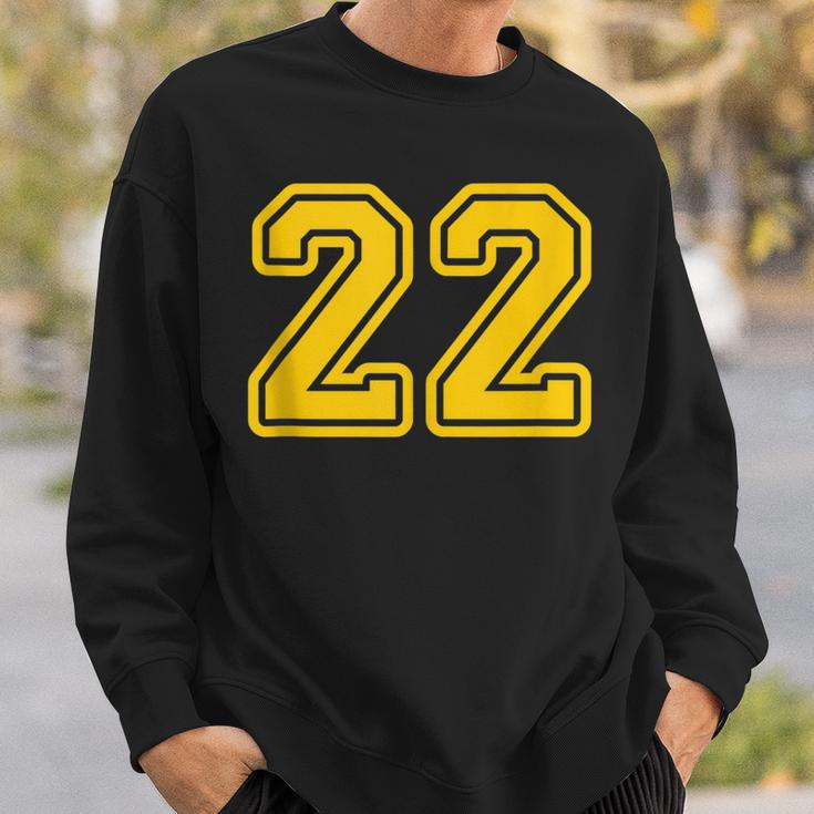 Jersey 22 Golden Yellow Sports Team Jersey Number 22 Sweatshirt Gifts for Him