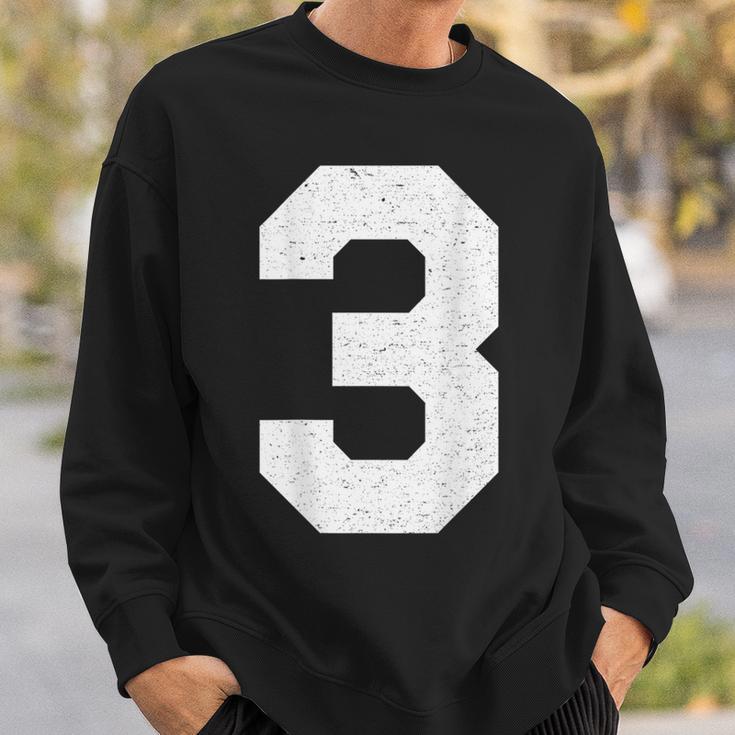 Jersey Number 3 Athletic Style Sweatshirt Gifts for Him