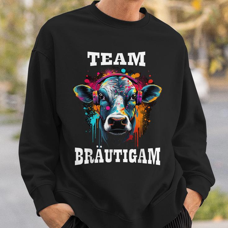 Jga Team Bräutigam Kuh Bauern & Landwirt Poltern Sweatshirt Geschenke für Ihn