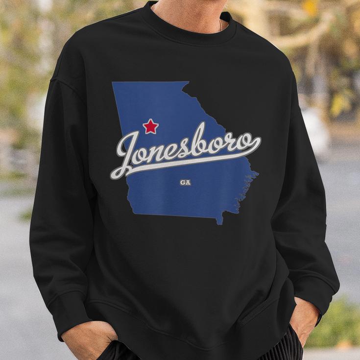 Jonesboro Georgia Ga Map Sweatshirt Gifts for Him