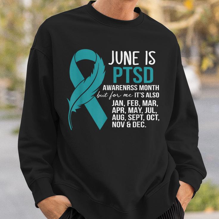 June Is Post-Traumatic Stress Disorder Ptsd Awareness Month Sweatshirt Gifts for Him