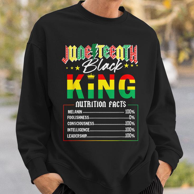 Junenth Black King Nutrition Facts Melanin African Men Sweatshirt Gifts for Him