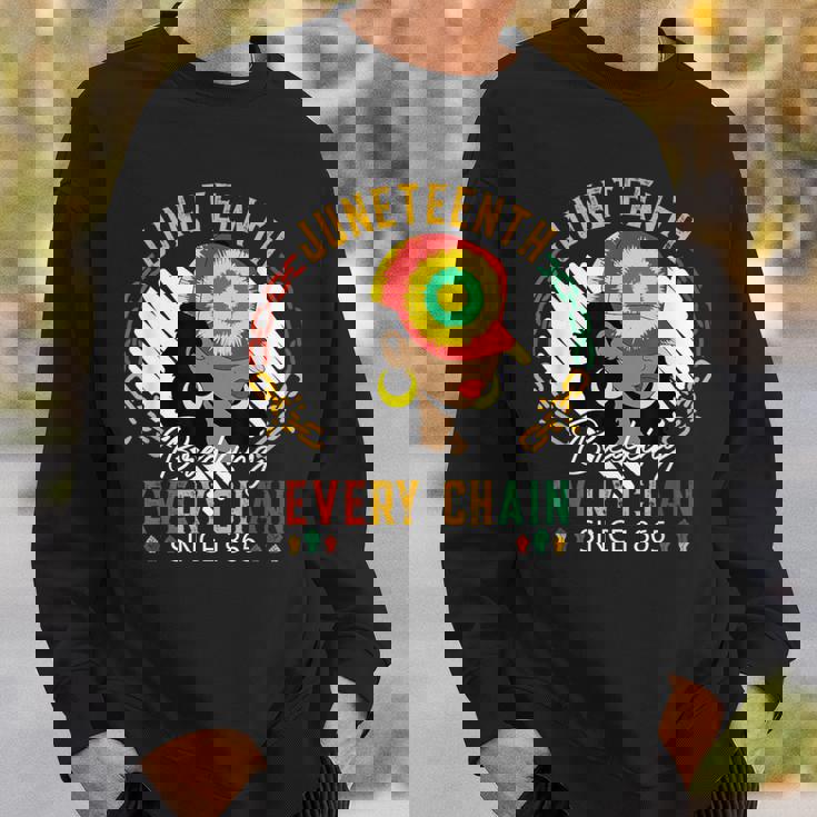 Junenth Breaking Every Chain Since 1865 African Women Sweatshirt Gifts for Him