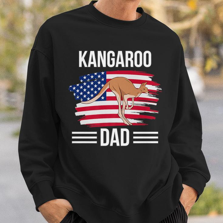 Kangaroo Us Flag 4Th Of July Father's Day Kangaroo Dad Sweatshirt Gifts for Him