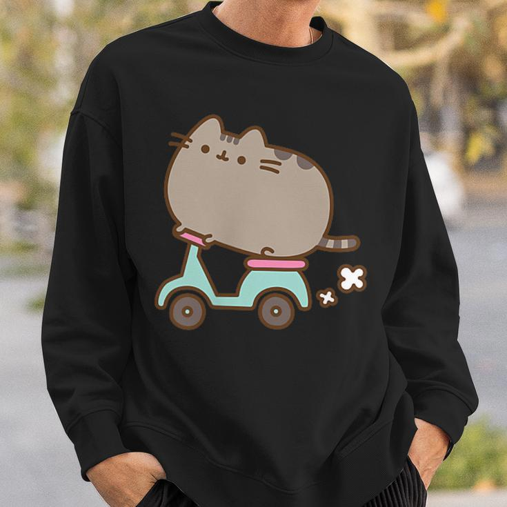 Katzen-Scooter Sweatshirt, Unisex Lustiges Motiv für Herren und Damen Geschenke für Ihn
