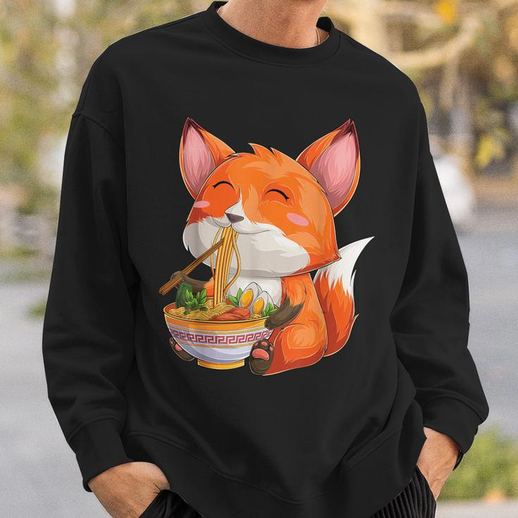 Kawaii Japanese Anime Fox Ramen Food Lovers Sweatshirt Gifts for Him