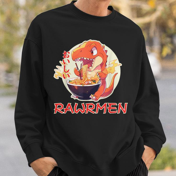 Kawaii Tyrannosaurs Rex Essen Ramen Rawrmen Japanese Anime Sweatshirt Geschenke für Ihn