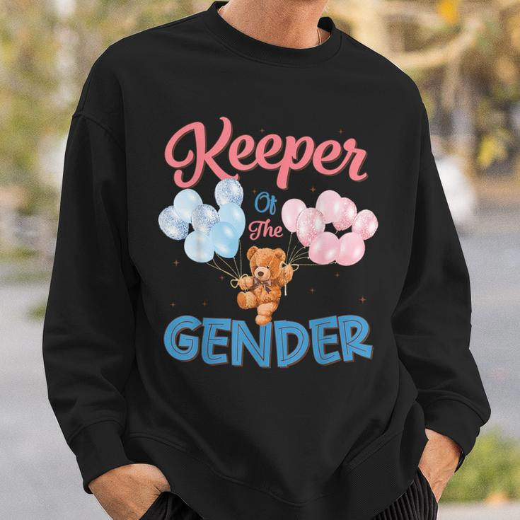 Keeper Of The Gender Reveal Baby Bear Balloons Party Sweatshirt Gifts for Him
