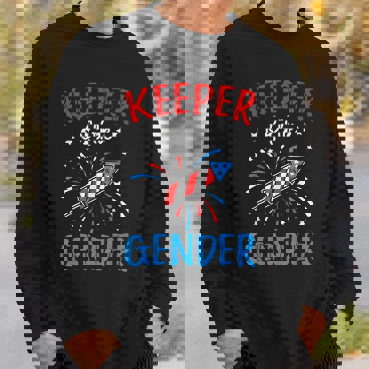 Keeper Of The Gender Reveal 4Th Of July Baby Shower Sweatshirt Gifts for Him