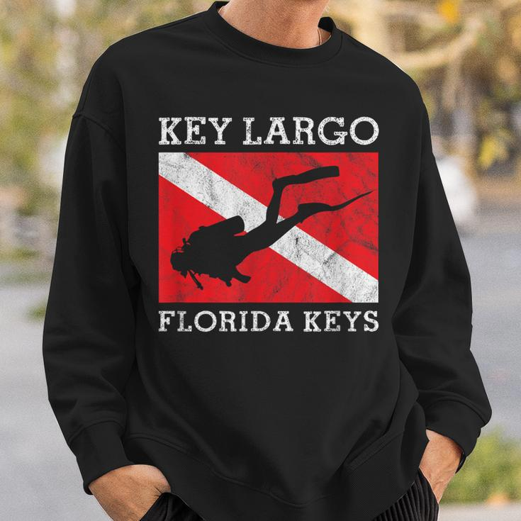 Key Largo Florida Scuba Dive Flag Souvenir Sweatshirt Gifts for Him