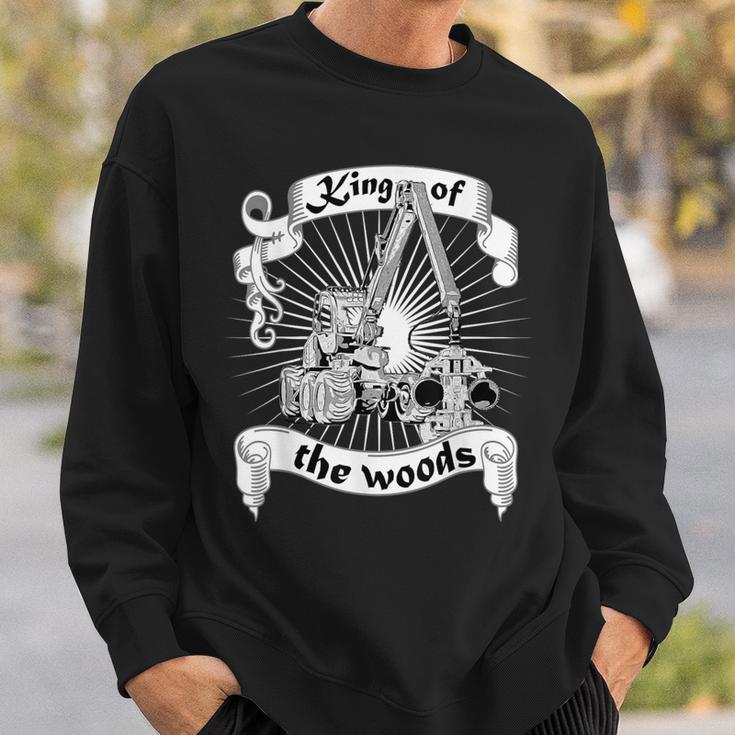 King Of The Woods Förster Holzfäller Waldarbeiter Harvester Sweatshirt Geschenke für Ihn