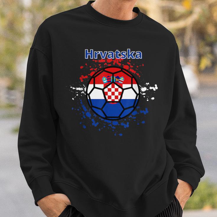 Kroatien Fußball Fan Trikot Kroatische Flagge Hrvatska Sweatshirt Geschenke für Ihn